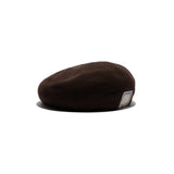 COTTON BIG BERET - Brown