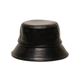 LEATHER HAT - 블랙