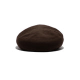 COTTON BIG BERET - Brown