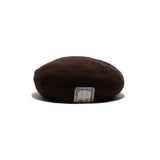 COTTON BIG BERET - Brown