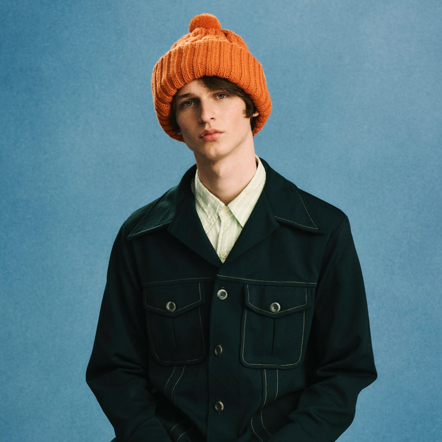 BIG CABLE KNIT - Orange