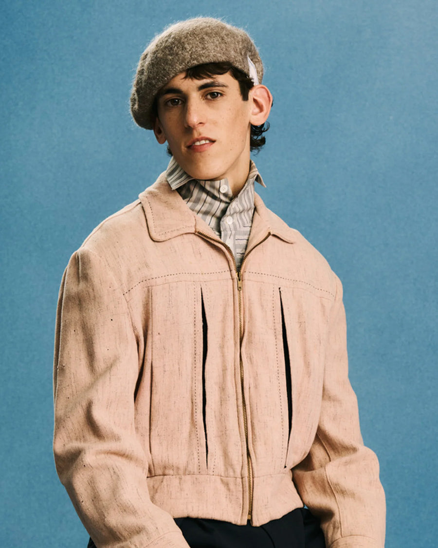 MOHAIR MIX BERET - Black