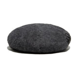 LEATHER WAPPEN FLUFFY BERET - 그레이