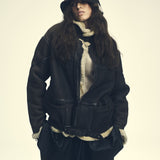 BORDER KNIT HAT - Black