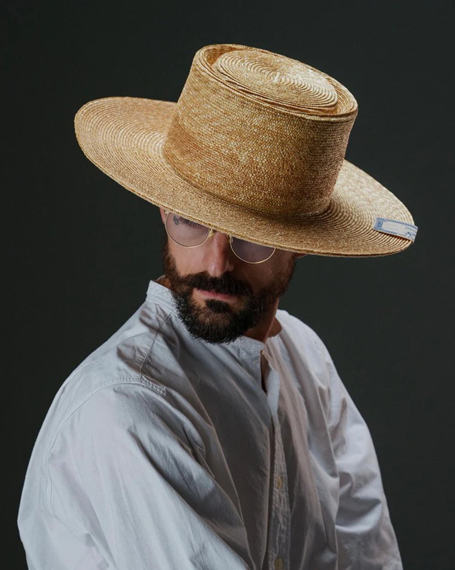 WHEAT PORK PIE HAT - Natural