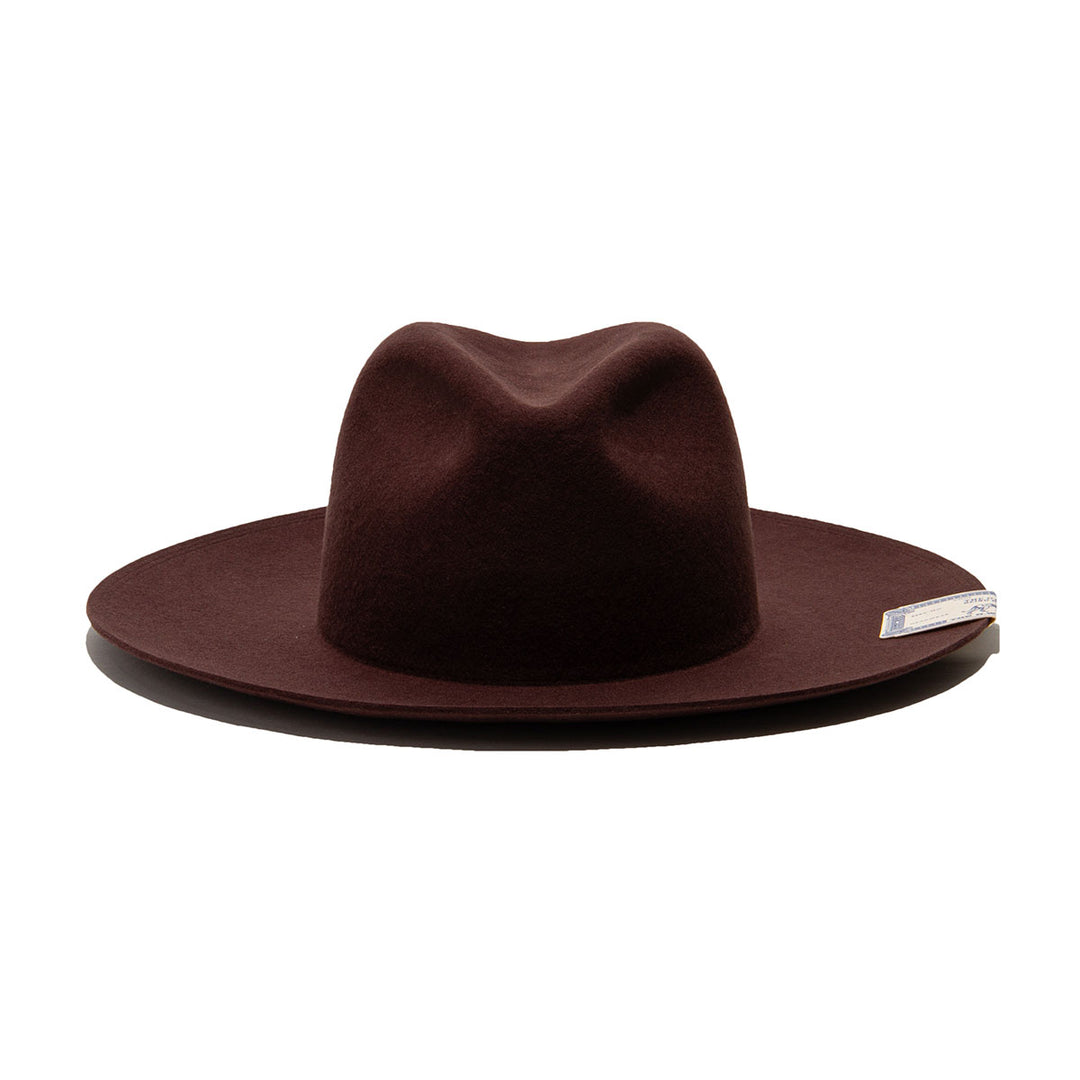 H.W.DOG&COブラウンウールフェルトハット　size36 FULLCOUNT」×「THE H.W DOG&CO」 BEAVER FELT HAT フルカウント