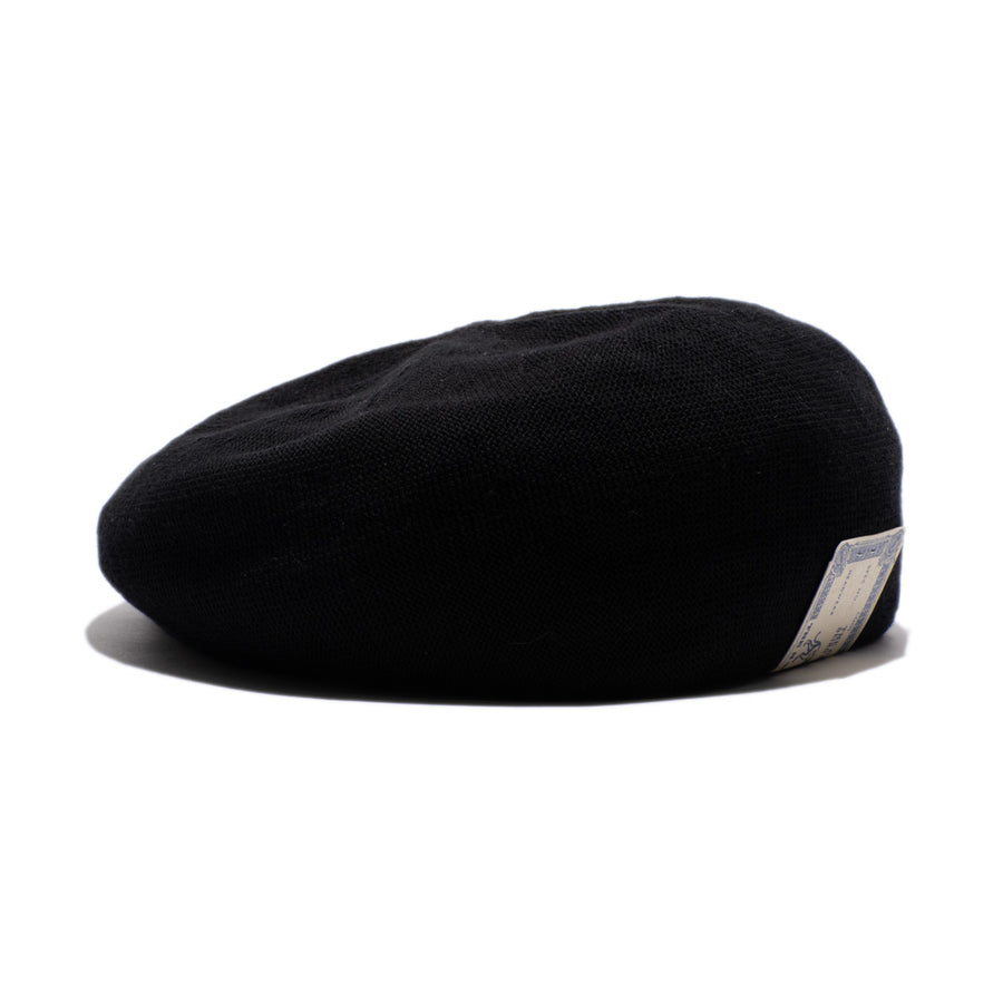 COTTON BIG BERET - Black