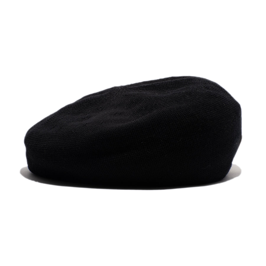 COTTON BIG BERET - Black