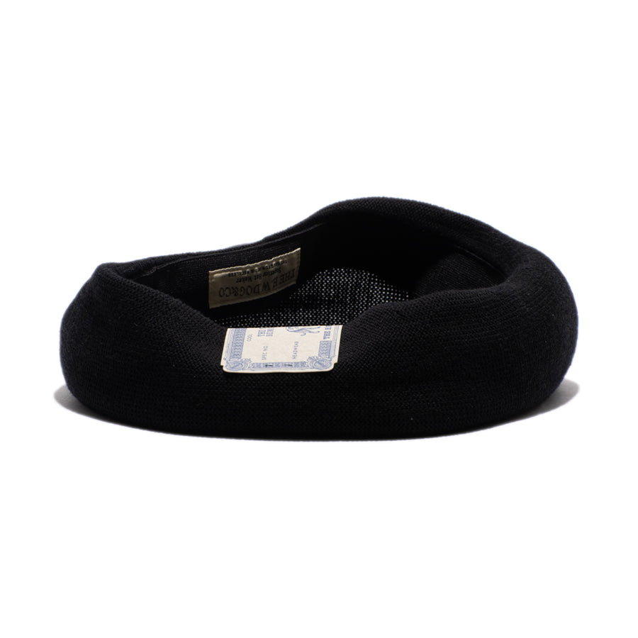 COTTON BIG BERET - Black
