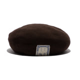COTTON BIG BERET - Brown