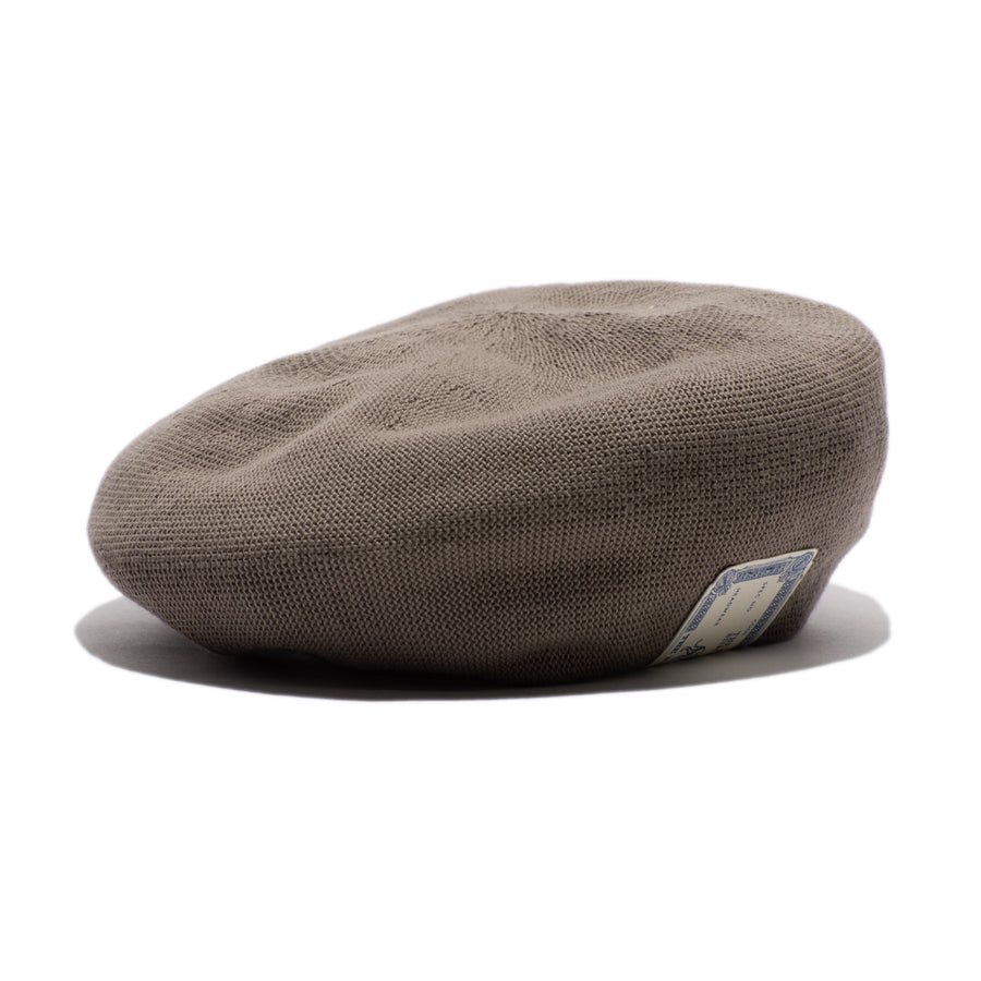 COTTON BIG BERET - Moca