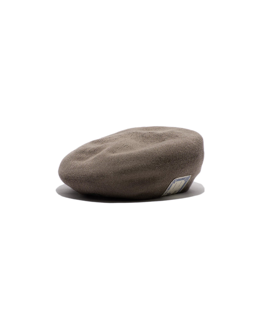 COTTON BIG BERET - Moca