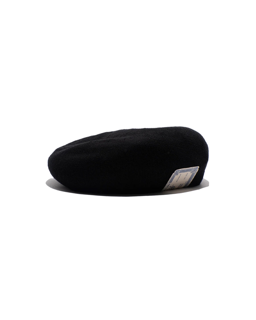 COTTON BASIC BERET - Black