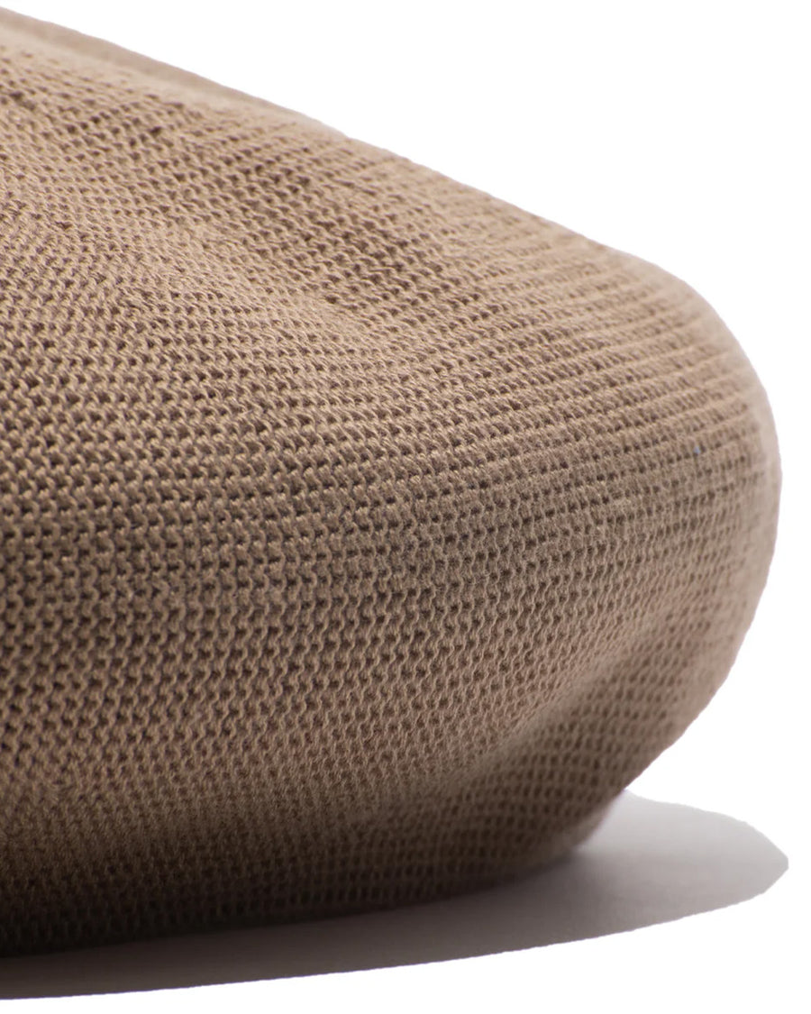 COTTON BASIC BERET - Moca