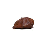 LEATHER PK CAP - Brown