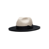 RAFFIA × WOOL FRONT HAT - Natural × Black