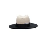 RAFFIA × WOOL FRONT HAT - Natural × Black