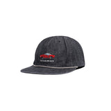 DENIM BIKERS CAP - Black