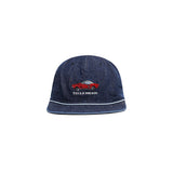 DENIM BIKERS CAP - Indigo