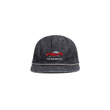 DENIM BIKERS CAP - Black