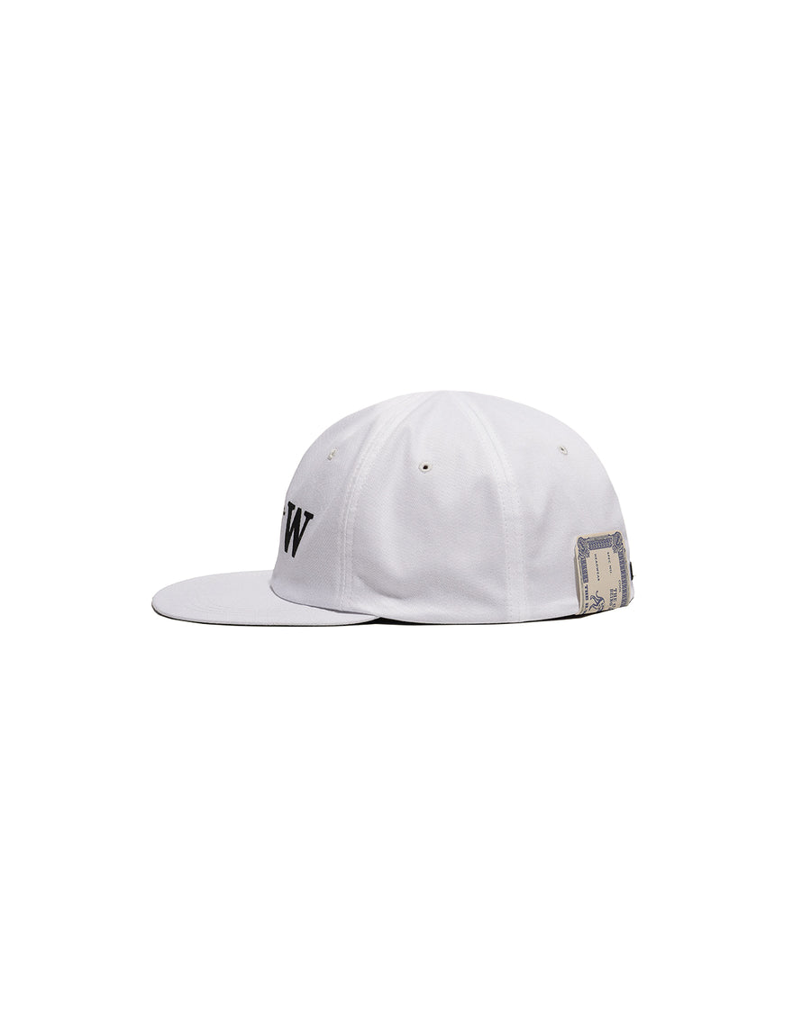 HW WASHED BIKERS CAP - White