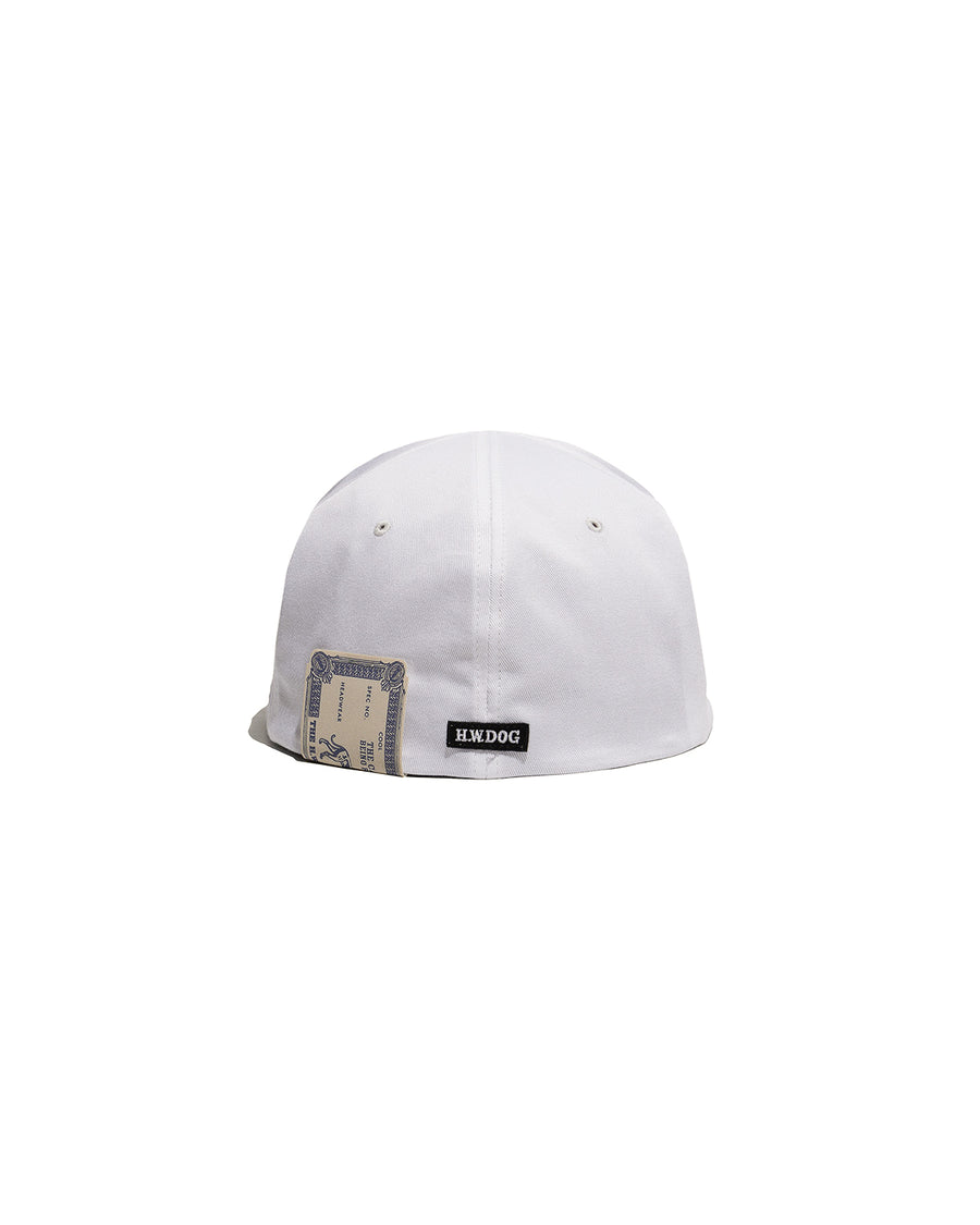 HW WASHED BIKERS CAP - White