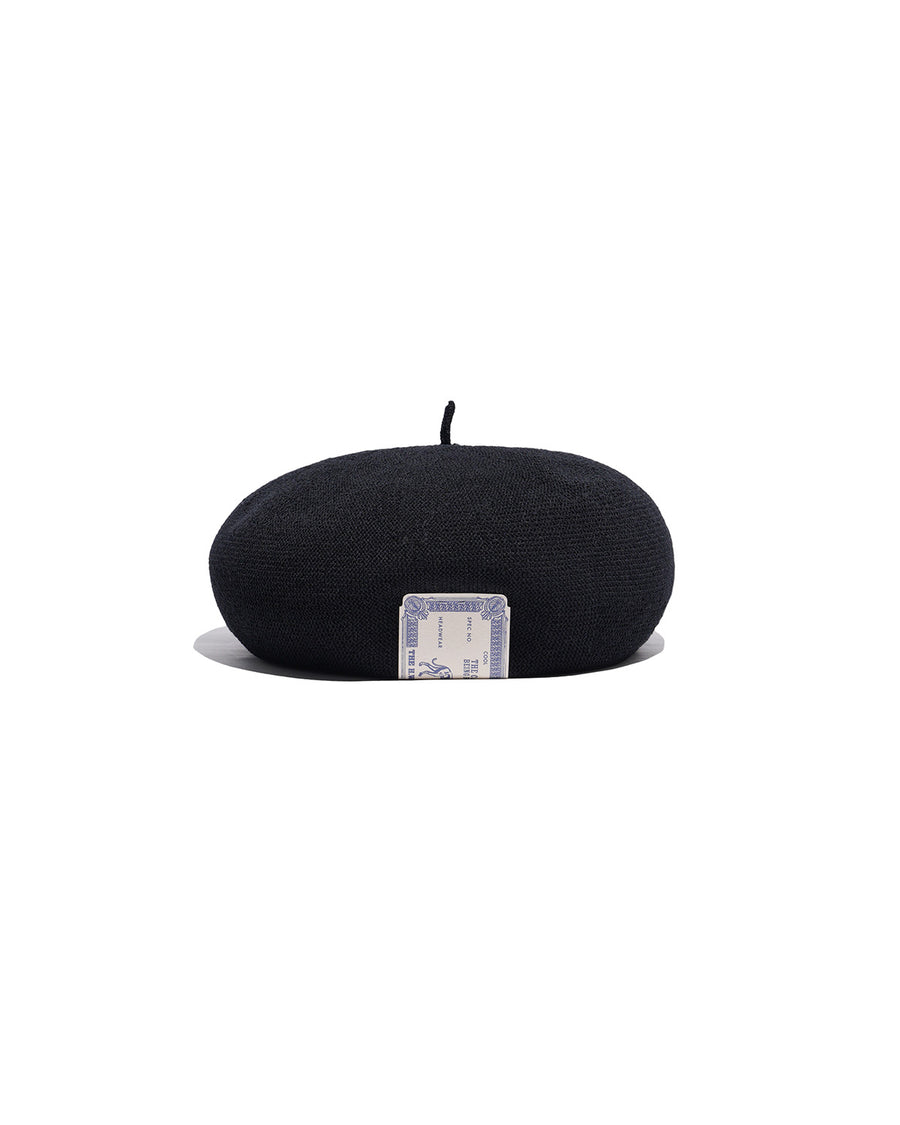 COTTON CHOBO BERET - Black