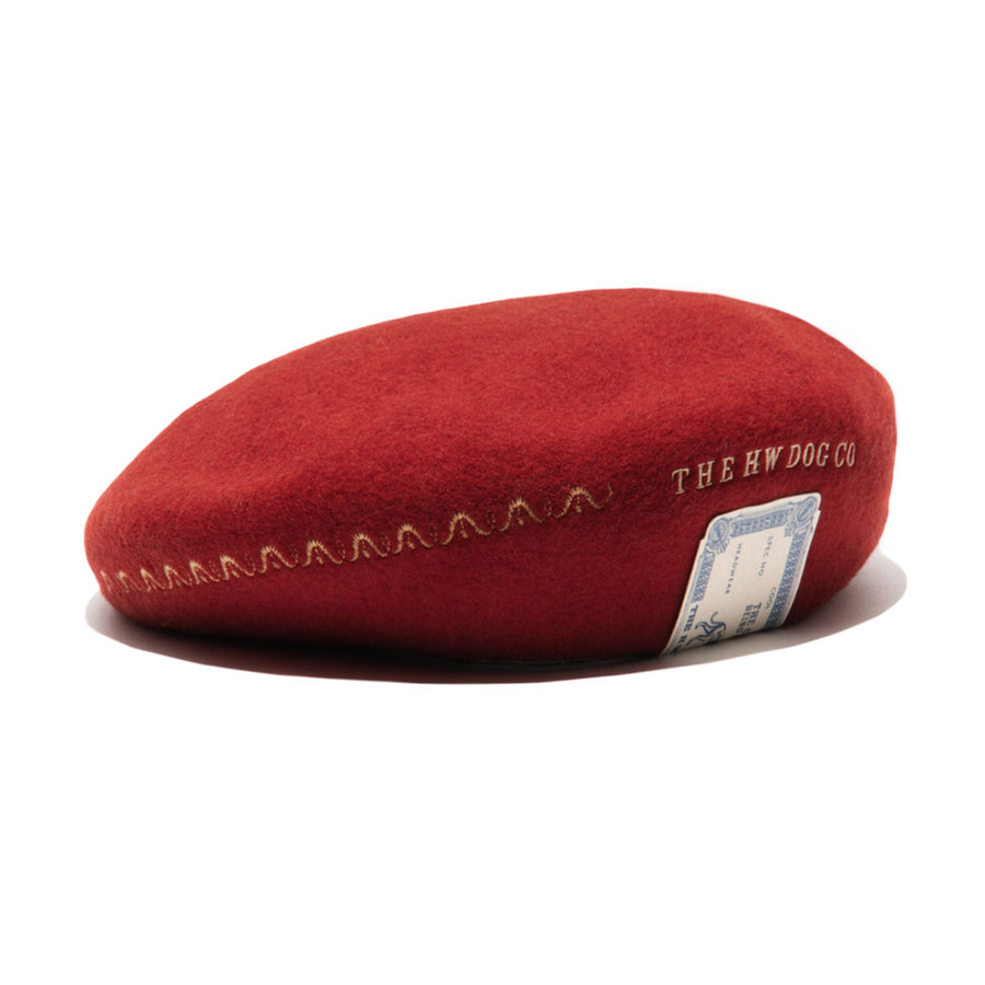 BERNINA PATTERN BERET - Red