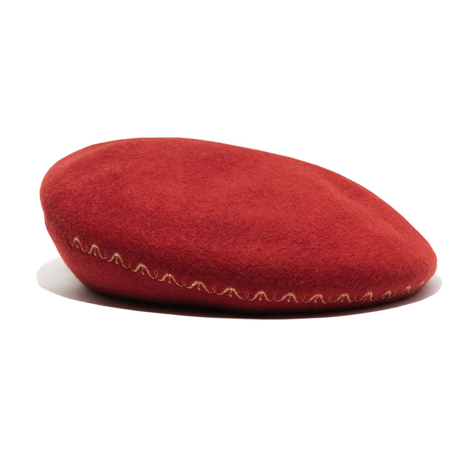 BERNINA PATTERN BERET - Red