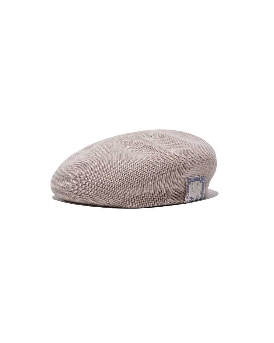 COTTON BIG BERET - Beige