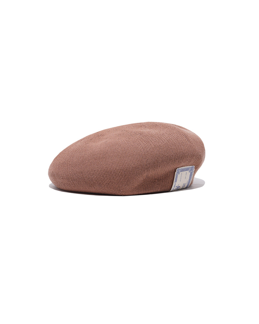 COTTON BIG BERET - Camel