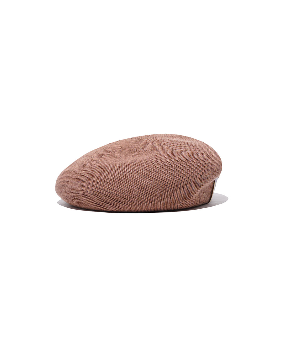 COTTON BIG BERET - Camel