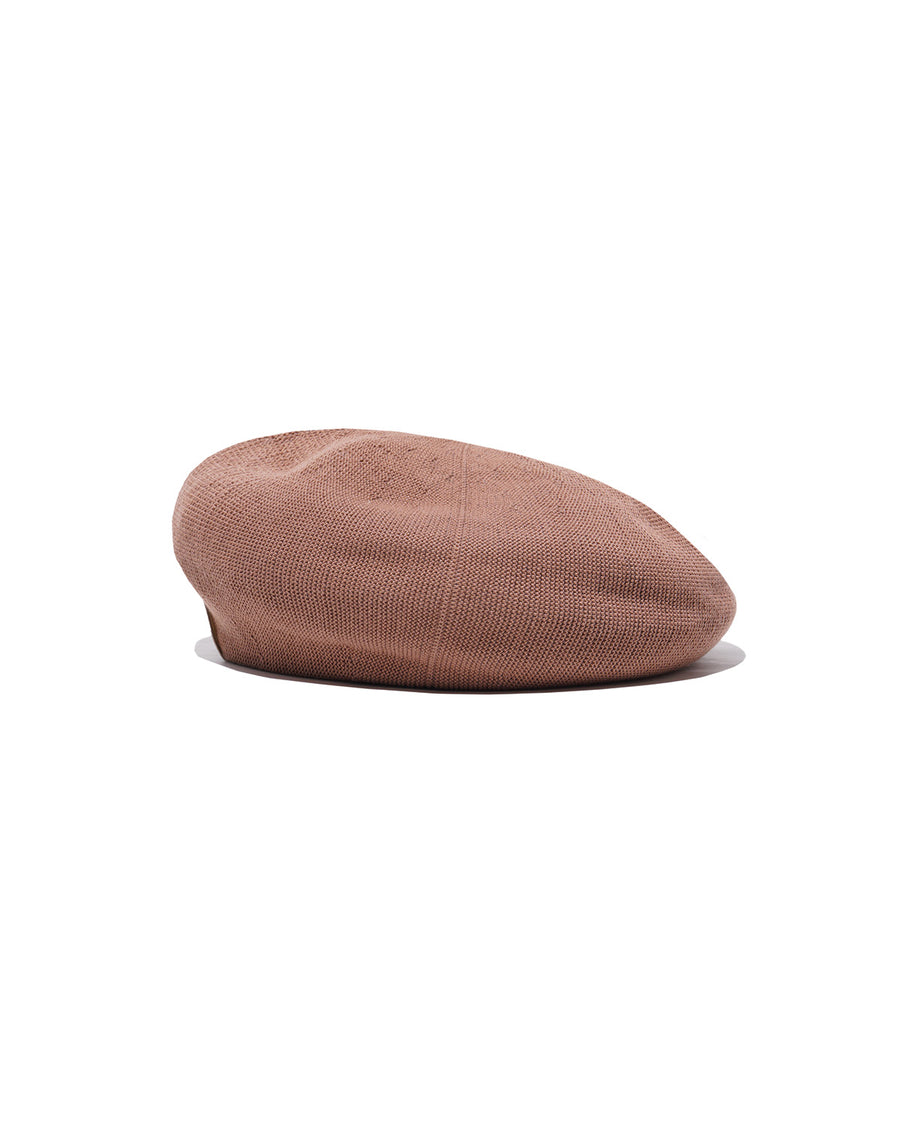 COTTON BIG BERET - Camel