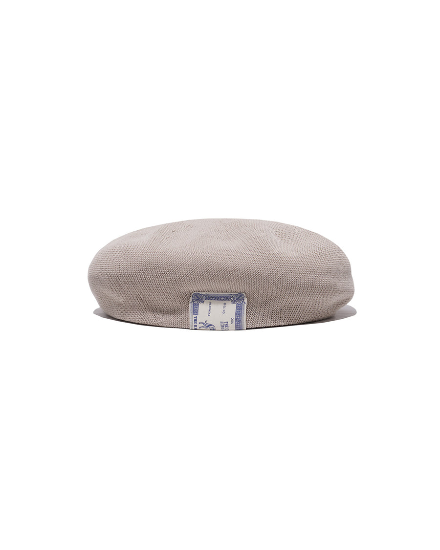 COTTON BIG BERET - Beige