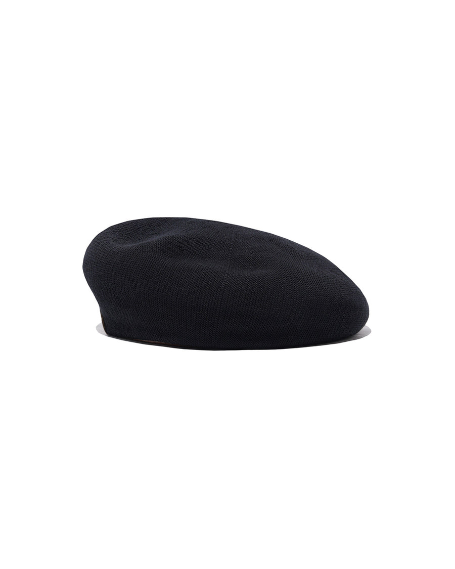 COTTON BIG BERET - Black