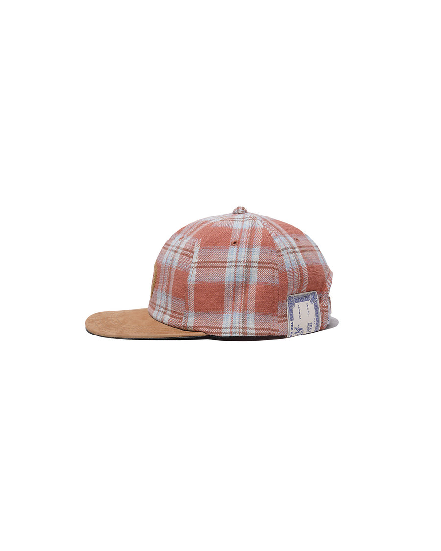 PLAID TWO TONE CAP - Red
