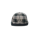 PLAID TWO TONE CAP - Black