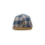 PLAID TWO TONE CAP - Navy