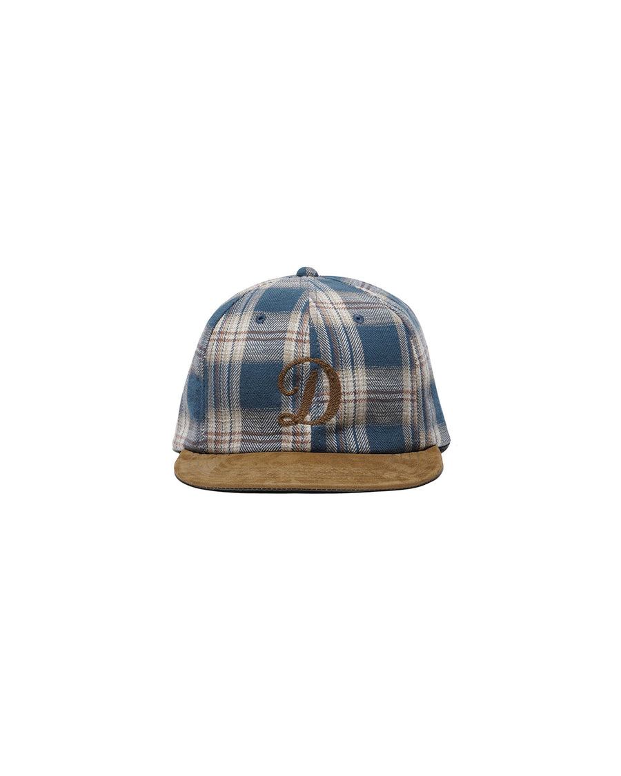 PLAID TWO TONE CAP - Navy