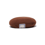 COTTON BASIC BERET - Brown