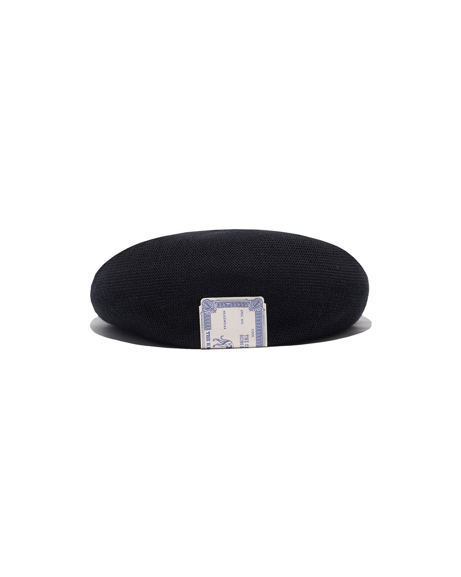 COTTON BASIC BERET - Black
