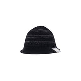 BORDER KNIT HAT - Black