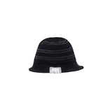 BORDER KNIT HAT - Black