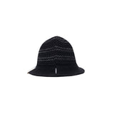 BORDER KNIT HAT - Black