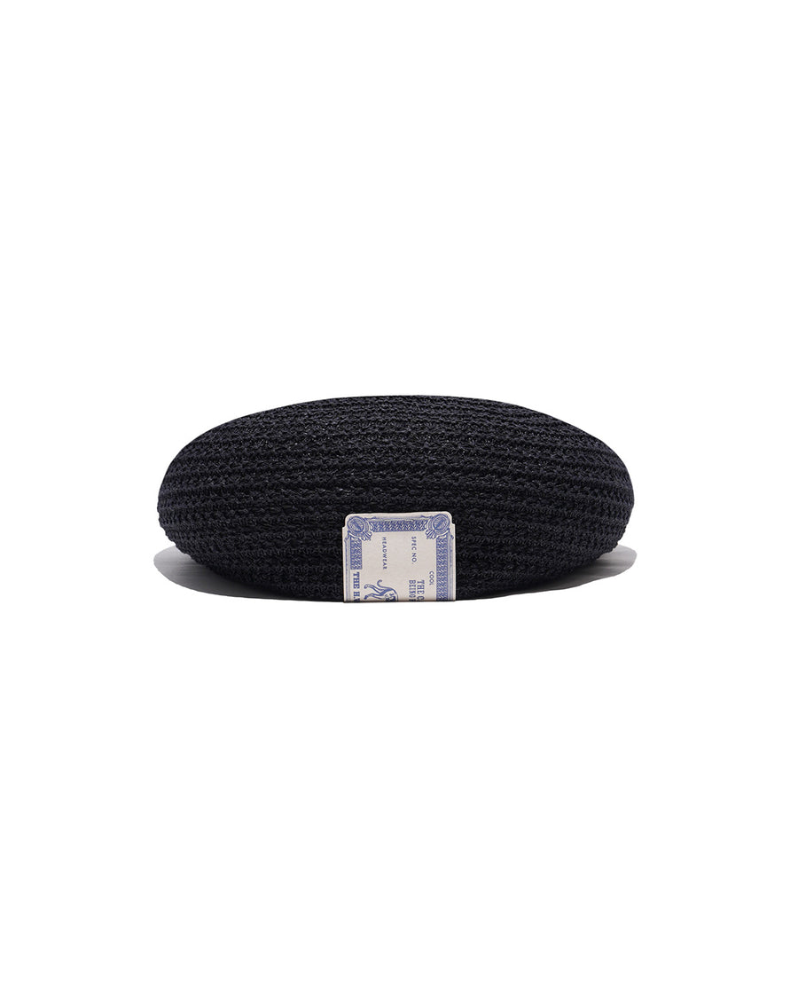 MESH BASIC BERET - Black