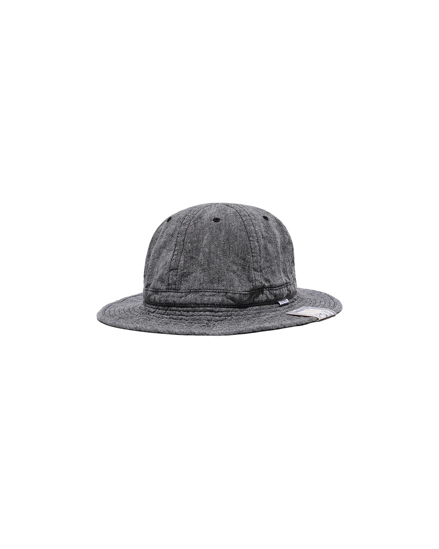 LINEN FATIGUE HAT - Black
