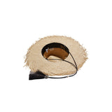 RAW EDGE RAFFIA HAT - Natural