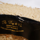 RAW EDGE RAFFIA HAT - Natural