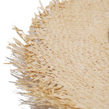RAW EDGE RAFFIA HAT - Natural