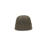 SEED STITCH KNIT CAP - Olive